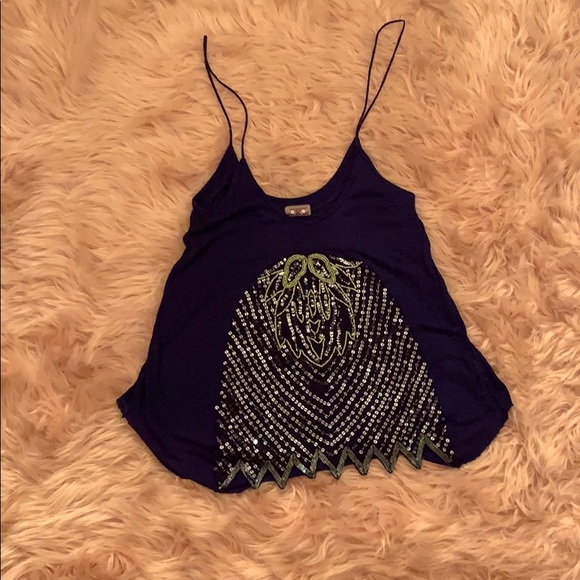 Free People Tops - Free people beaded swing tank